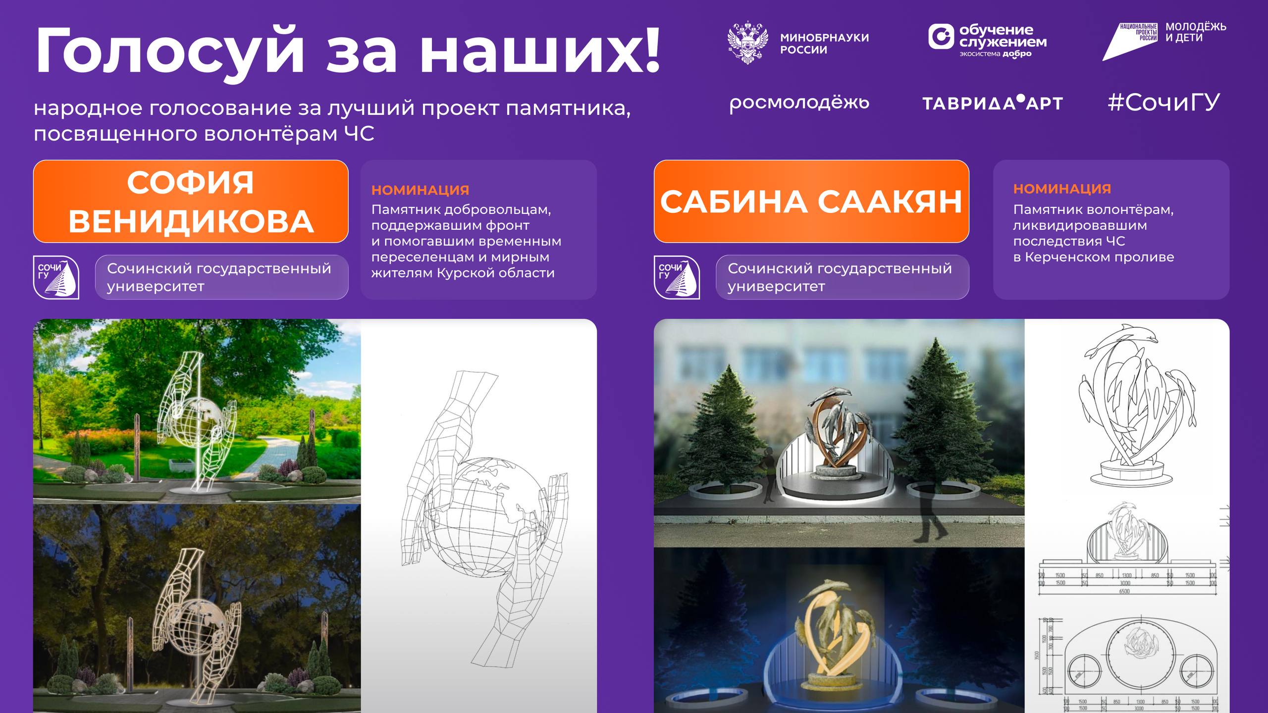 Проекты наших студентов попали в этап народного голосования! 